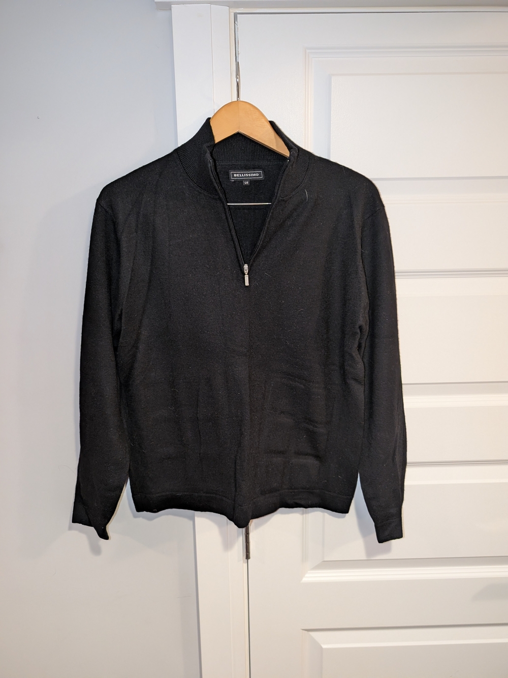 Black Quarter-Zip Sweater